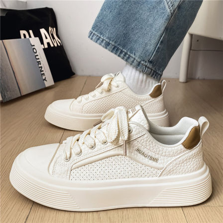 鞋子男潮鞋春季皮面防水防滑运动板鞋男士简约韩版百搭休闲小白鞋