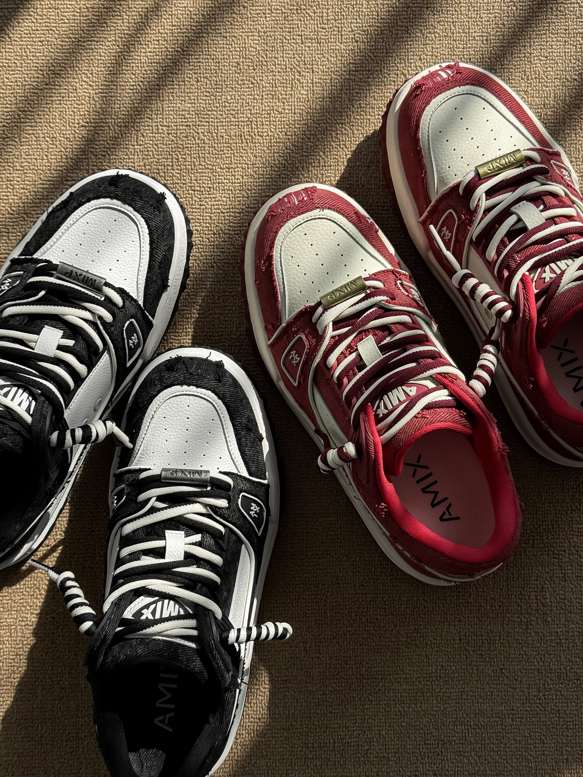 隐形增高鞋美式厚底板鞋男女2026新款水洗红色情侣百搭休闲运动鞋主图