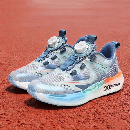 男鞋夏透气男孩跑鞋不用系带防滑软底超轻男大童无碳板运动鞋