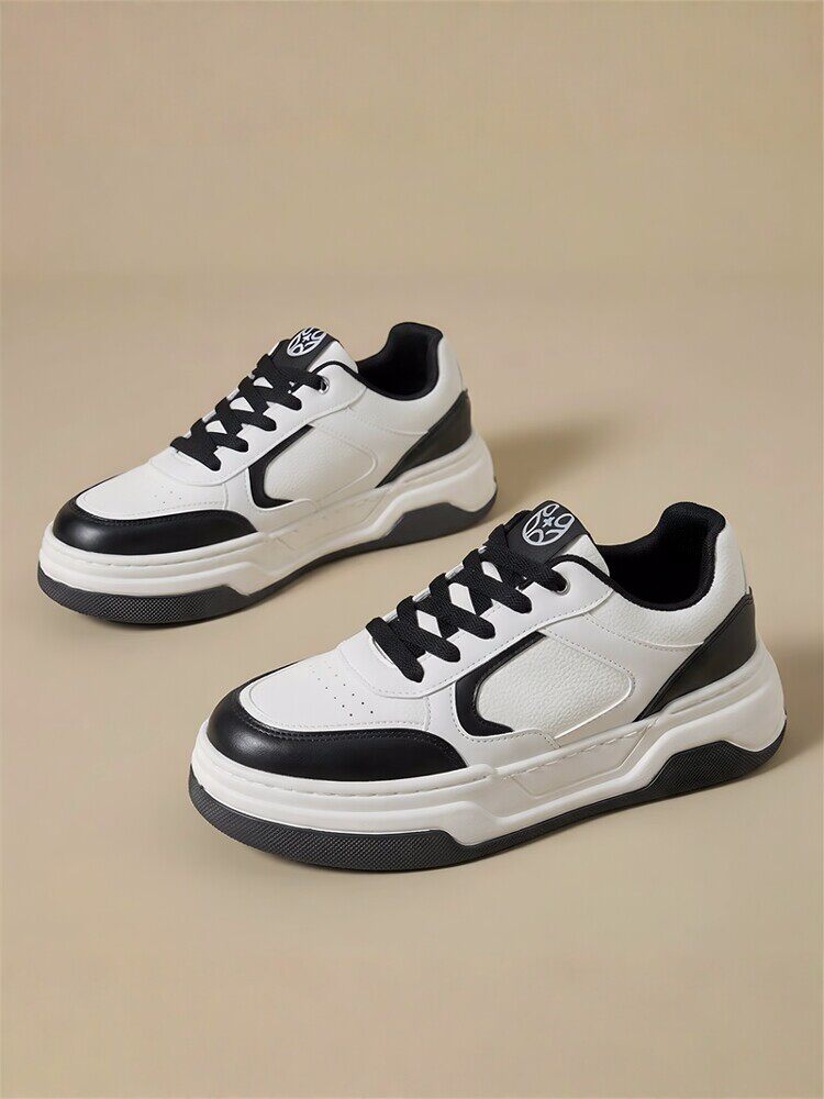 鞋子男鞋2026新款春季爆款高级感百搭小众运动板鞋厚底男士小白鞋主图