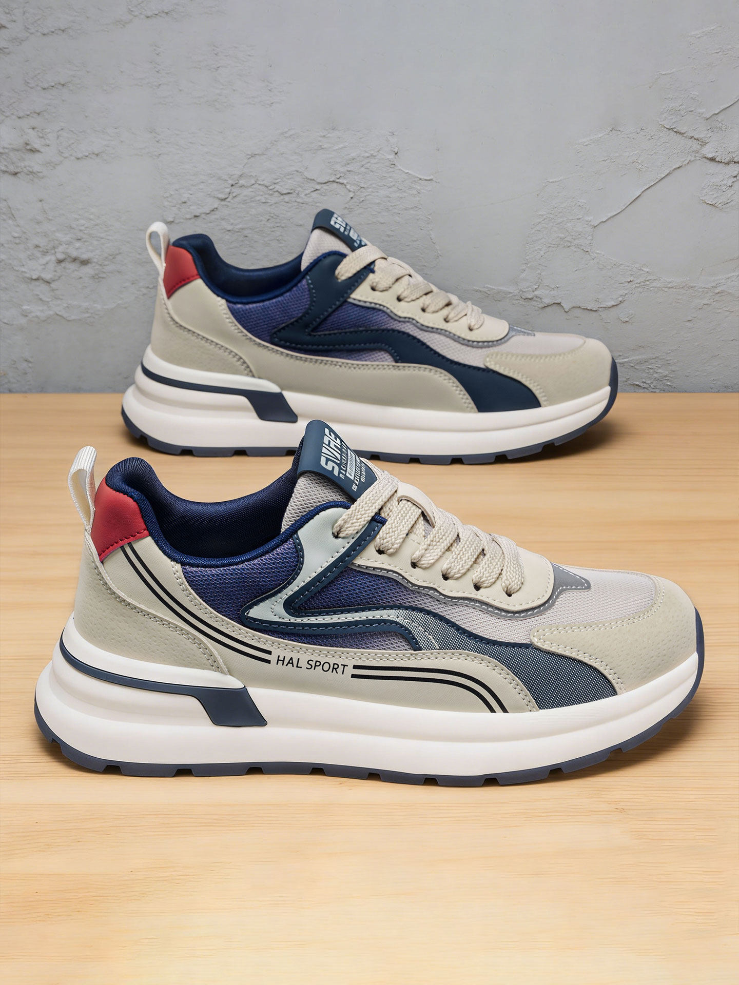 休闲阿甘男鞋网面透气夏天不脚臭百搭运动老爹鞋防滑软底男士板鞋主图