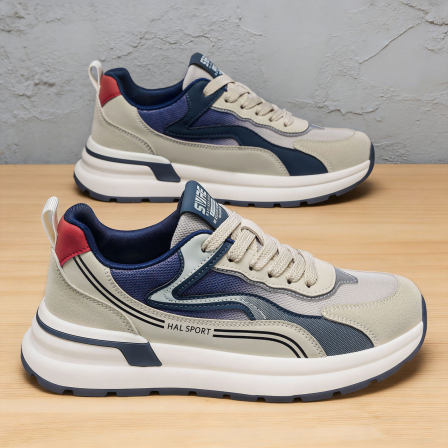 休闲阿甘男鞋网面透气夏天不脚臭百搭运动老爹鞋防滑软底男士板鞋