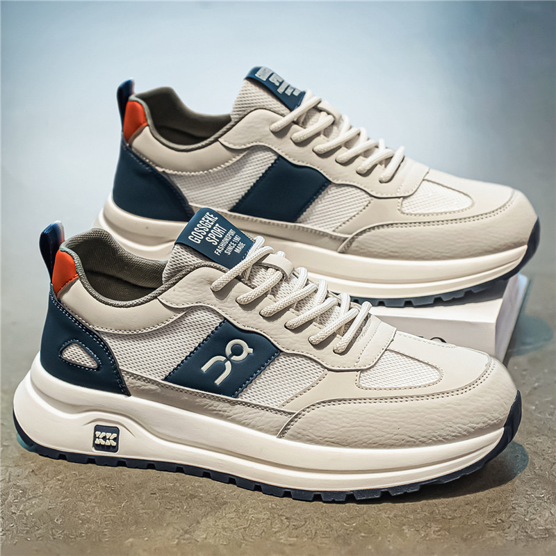 男鞋2026新款春季潮流百搭休闲青少年跑步防滑运动厚底增高老爹鞋主图