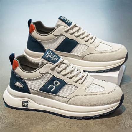 男鞋2026新款春季潮流百搭休闲青少年跑步防滑运动厚底增高老爹鞋