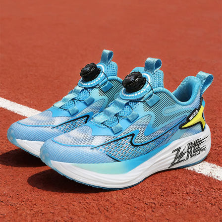 夏季单网透气男童运动鞋防臭轻便软底小学生无碳板旋转扣跑步鞋子