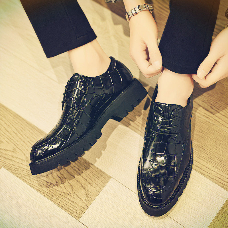 尖头小皮鞋男士英伦风百搭休闲韩版正装商务配西装新郎结婚鞋潮鞋主图