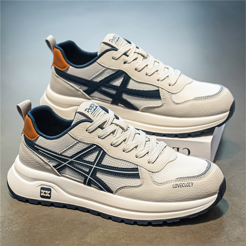 男鞋夏季网面透气潮流百搭休闲青少年跑步运动厚底内增高老爹潮鞋主图