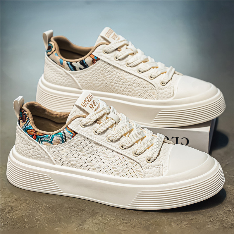 男鞋2026新款夏季高级感百搭休闲运动板鞋青少年厚底增高小白潮鞋主图