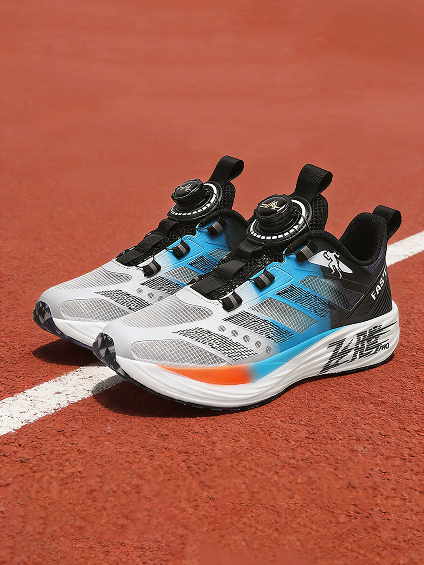 男孩鞋子男童无碳板运动鞋不用系带夏天透气小学生旋转扣跑鞋防滑主图