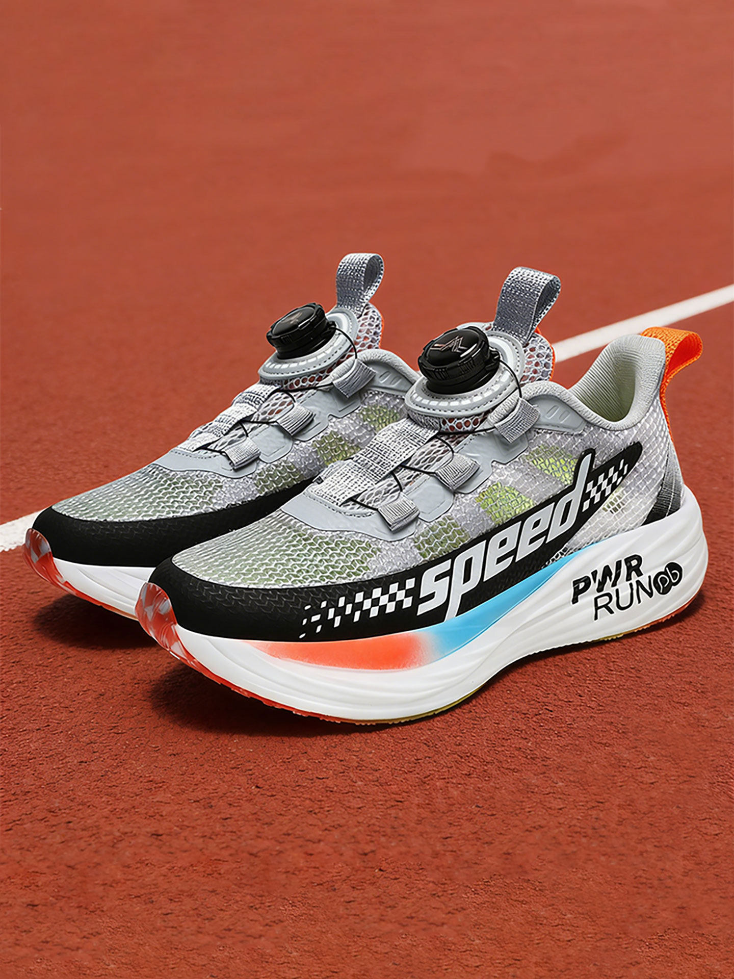 男生跑鞋夏季单网透气镂空网鞋超薄男孩防臭软底防滑不系带运动鞋主图