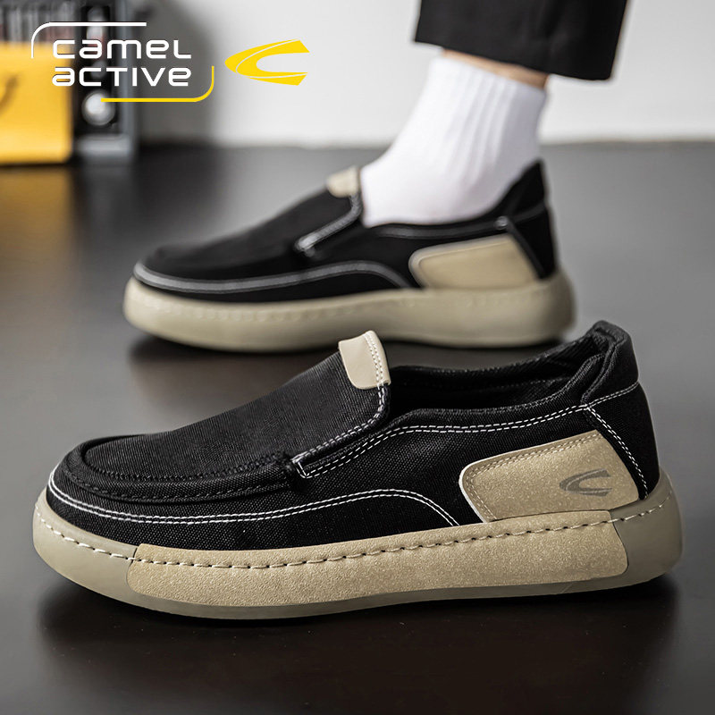 德国骆驼动感布鞋男夏季软底防滑懒人一脚蹬乐福驾车鞋老北京布鞋主图