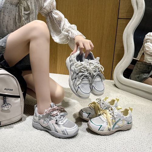 夏季新款时尚休闲女鞋潮流百搭舒适透气阿甘鞋冷粘2036-1//JMA主图