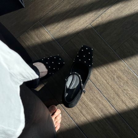 小发喵「铆钉星芒方头玛丽珍｜轻奢雅致摩登步履」