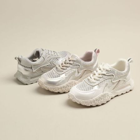 夏季新款时尚休闲女鞋潮流百搭亮钻阿甘鞋透气舒适8537-16//HMT