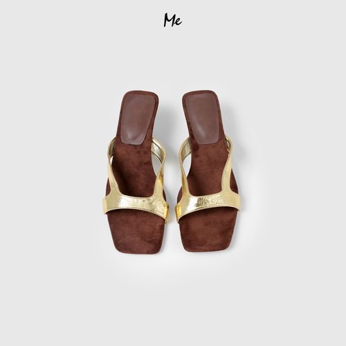 ME【鎏金猫跟凉拖】小羊皮反绒鞋面云感踩脚百搭时尚鞋子MEHS0987主图