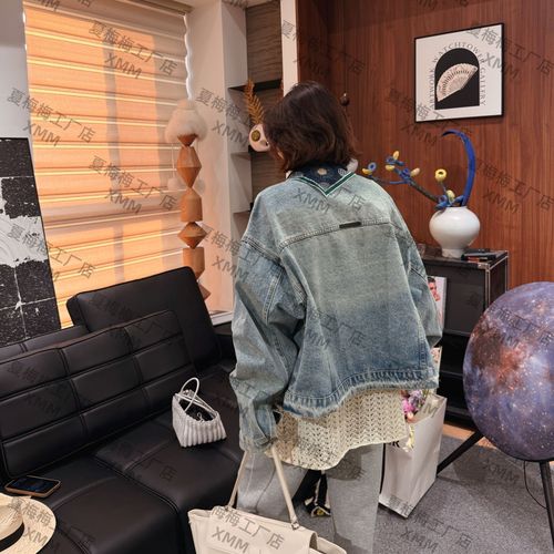 XMM.【圆领牛仔外套】女复古春款时尚百搭潮流舒适休闲外套-G267010主图
