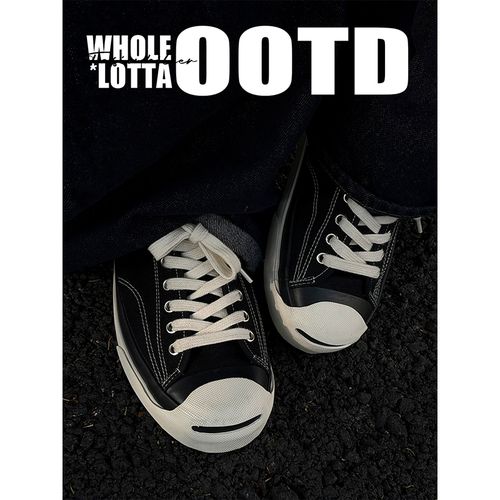 aoyo“经典开口笑”系列帆布鞋男时尚通勤硫化休闲鞋小众百搭低帮鞋主图