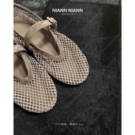 NiannNiann 26新款羊反绒皮奥钻大象灰布灵布灵闪闪芭蕾舞鞋16802