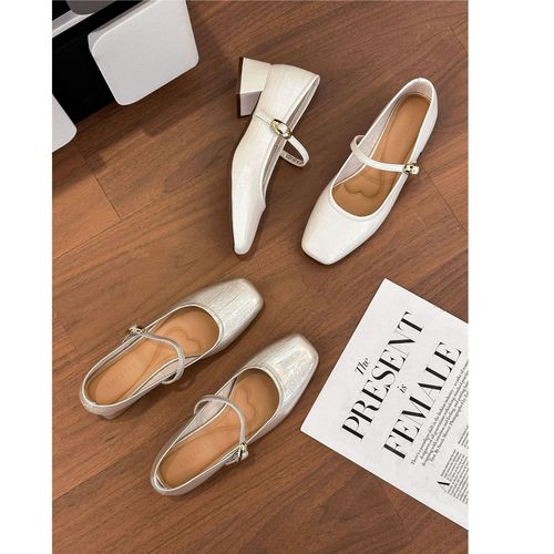 奈奈妮【奈奈好物】跟高4cm2026小个子法式风格春季女单鞋软底864主图