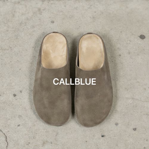 CALLBLUE『穆勒拖』牛绒真牛皮勃肯鞋发泡足弓支撑包头半拖穆勒拖鞋主图