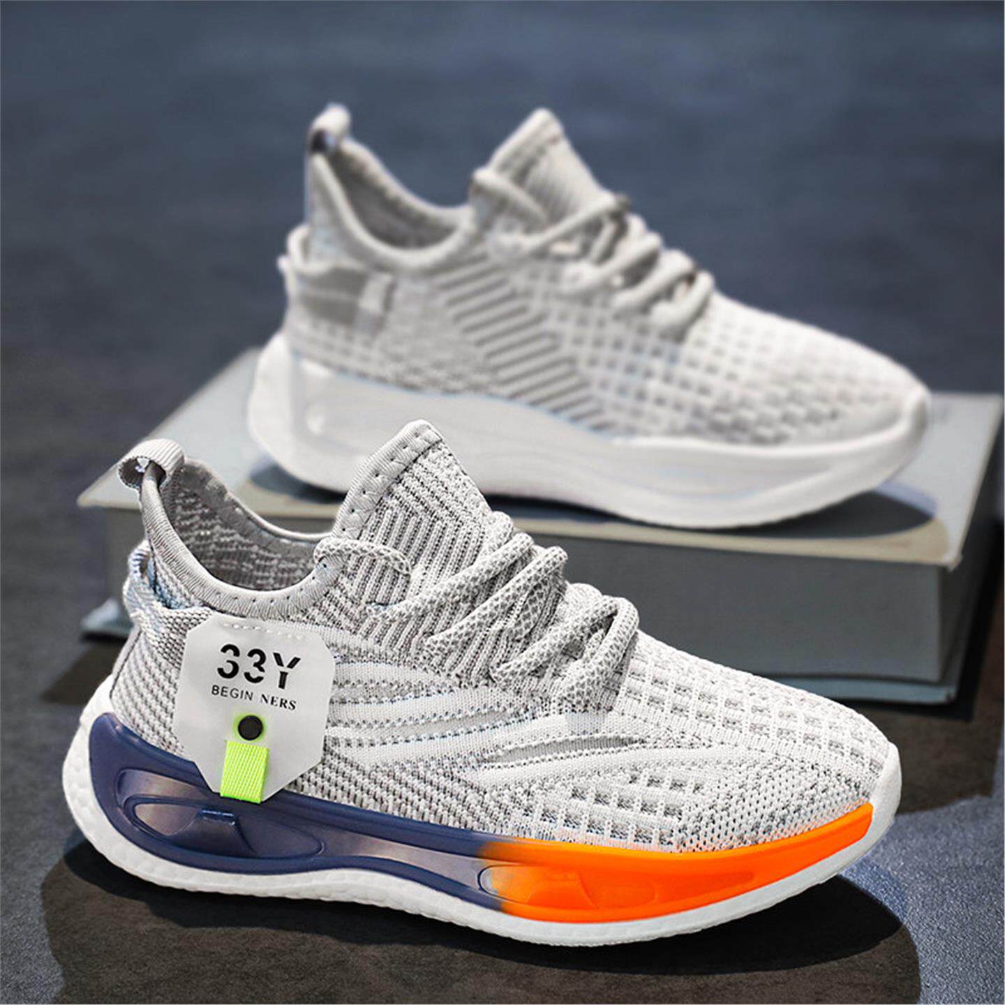 男童春秋运动鞋夏季儿童网面透气椰子鞋大童男孩减震超轻便跑步鞋主图