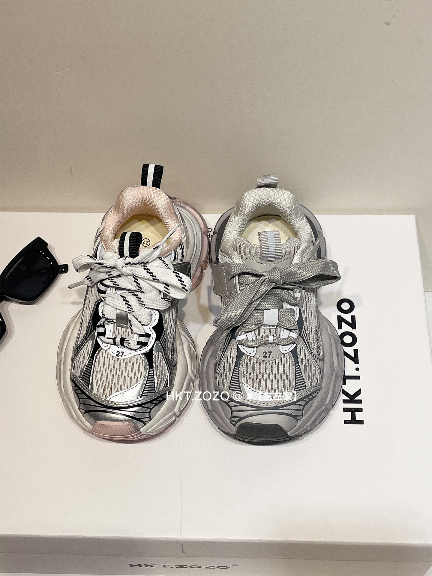 左左家HKTZOZO儿童春夏新款运动鞋男女童学生网红爆款透气老爹鞋主图