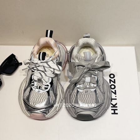 左左家HKTZOZO儿童春夏新款运动鞋男女童学生网红爆款透气老爹鞋