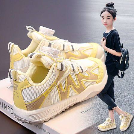 官网C&K女童鞋子2026春季儿童透气网面运动鞋中大童软底羽毛球鞋