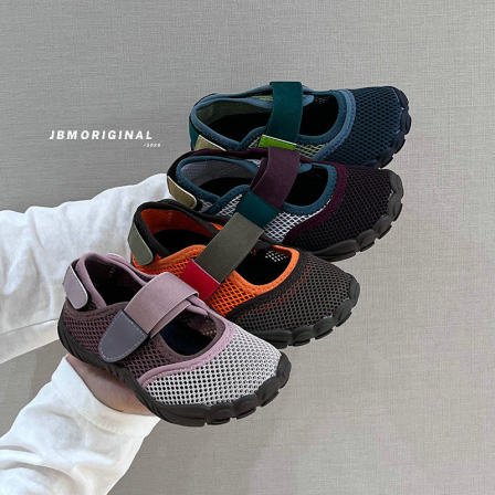 JBM潮鞋春夏网面户外暴走鞋柔软舒适赤足鞋男女童单网休闲运动鞋