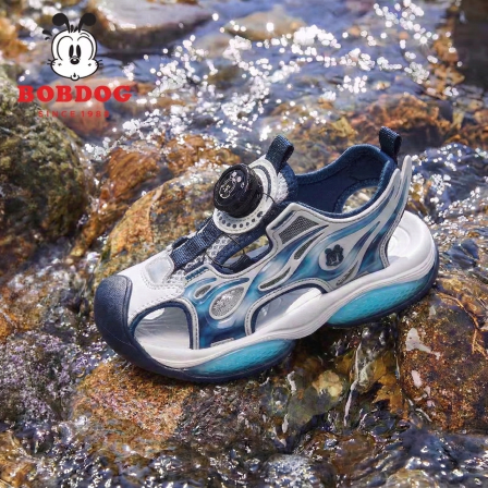 巴布豆男童儿童凉鞋夏季软底包头防滑沙滩鞋中大童运动款舒适透气