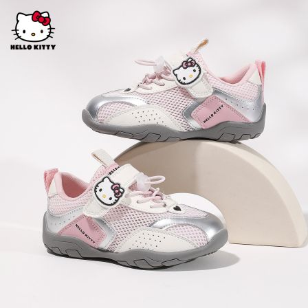 hellokitty童鞋儿童运动鞋春夏季网面透气德训轻便休闲女童单网鞋