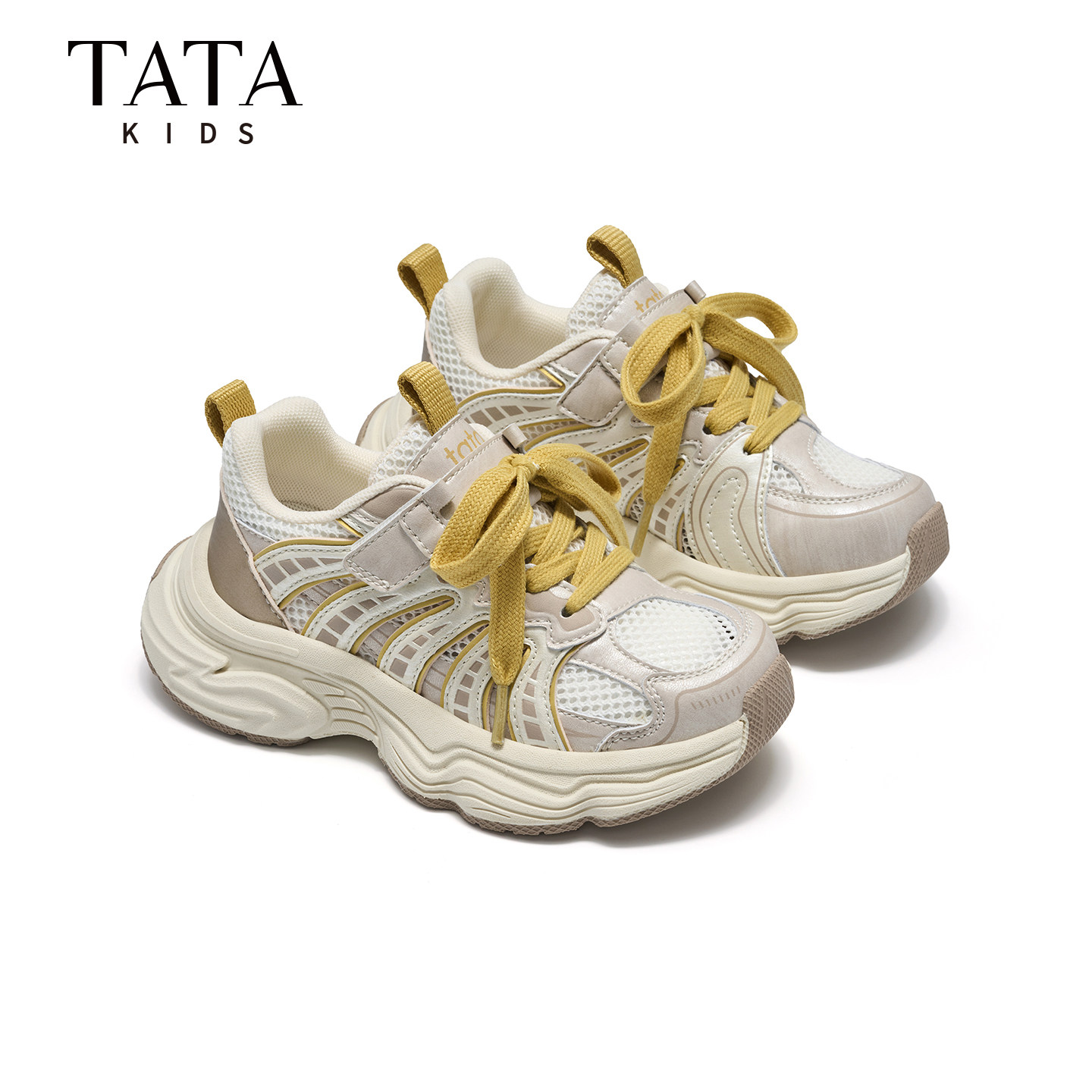 TATA他她童鞋儿童休闲运动鞋2026夏季新款透气网面跑步鞋女童鞋子主图