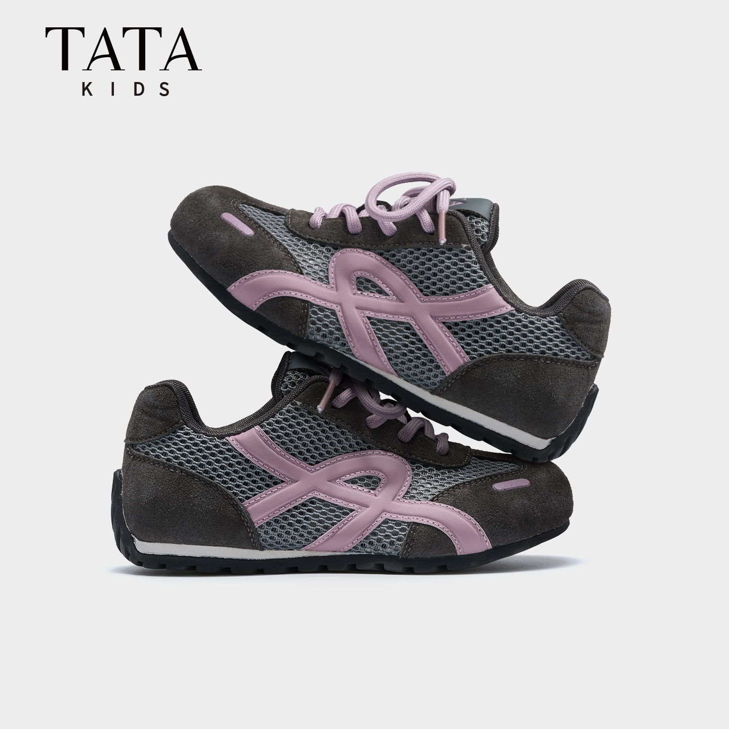 TATA他她童鞋儿童运动鞋夏季新款透气网面女童鞋子软底休闲德训鞋主图
