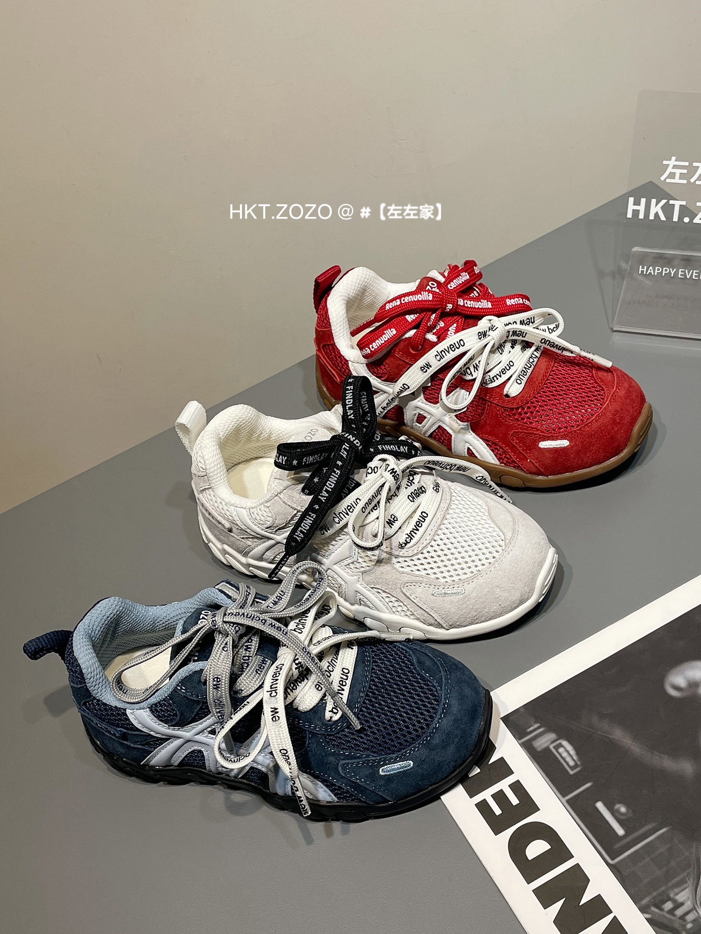 左左家2026年春夏新款儿童网布透气德训鞋男女学生轻便休闲运动鞋主图