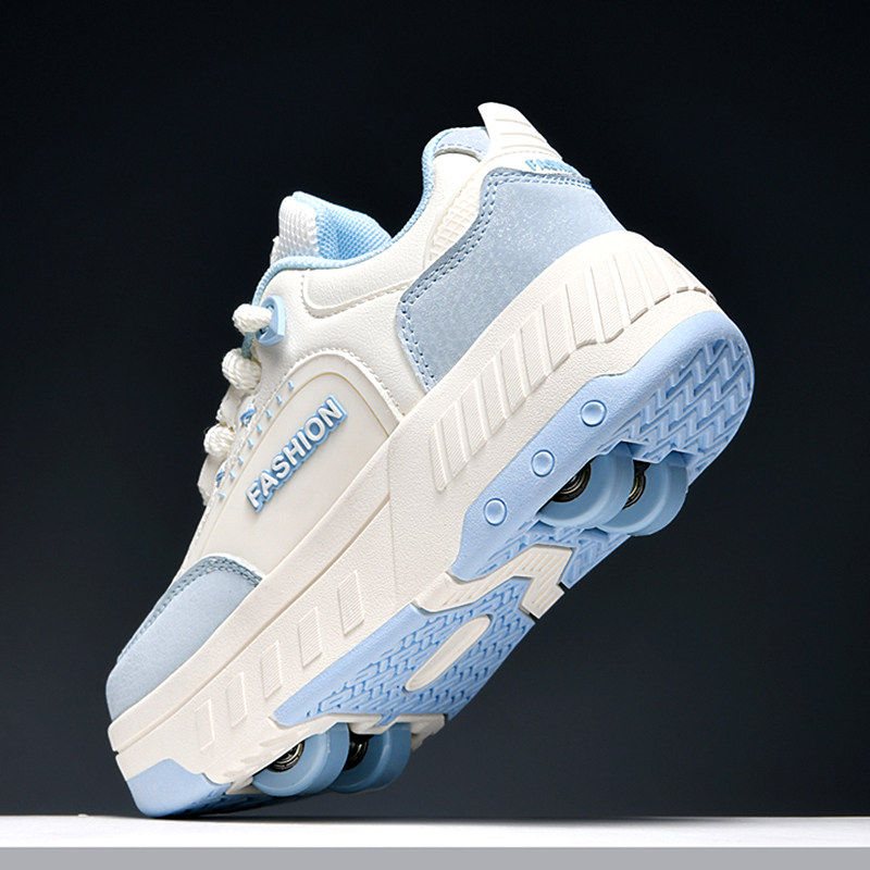 四轮隐形暴走鞋女童鞋子春季2026新款儿童滑轮鞋女孩公主溜冰鞋子主图