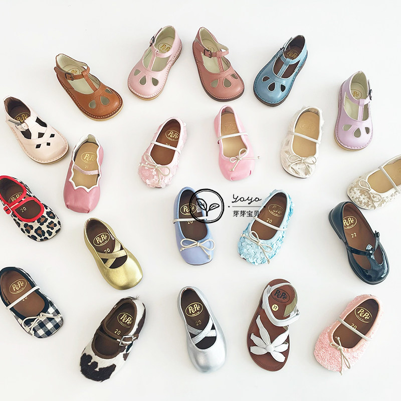 芽芽宝贝PEPE 26SS女童百搭亮片单鞋芭蕾鞋饼干鞋皮鞋多款主图
