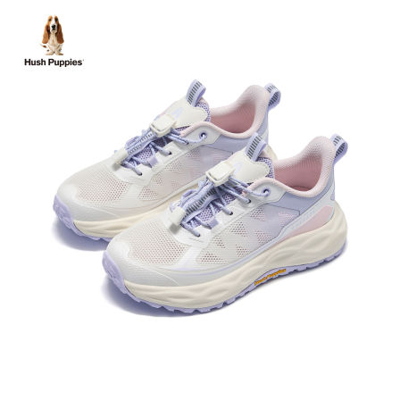 【跃核】暇步士童鞋女童运动鞋软底防滑网面透气紫色学生休闲凉鞋