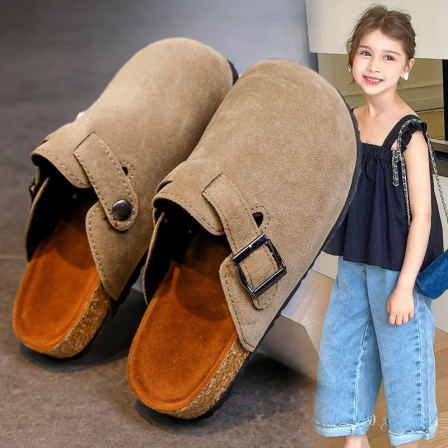 官网C&K女童包头拖鞋2026新款儿童勃肯鞋中大童女孩软底防滑凉拖