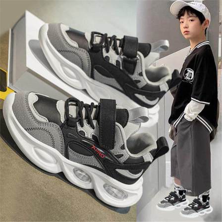 男童鞋子2026新款春季儿童气垫软底运动鞋男孩大童超轻减震跑步鞋