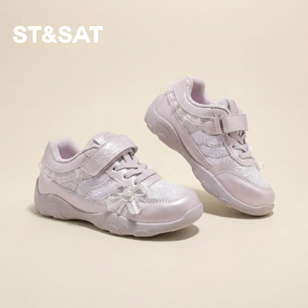 星期六童鞋女童芭蕾风德训鞋春季2026新款儿童网面透气运动鞋轻便