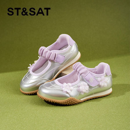 星期六儿童芭蕾鞋女童软底舞蹈鞋春季2026新款休闲玛丽珍公主童鞋