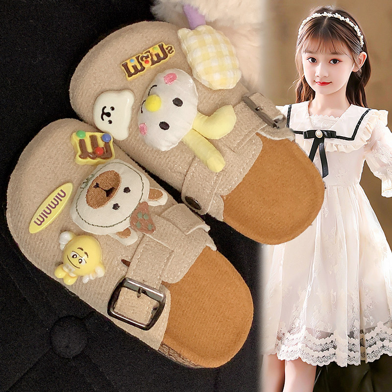 官网C&K女童拖鞋2026夏季新款儿童居家外穿防滑勃肯鞋女孩凉拖鞋主图