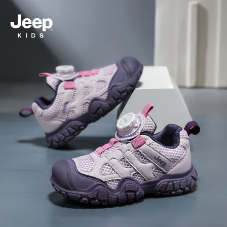 jeep女童运动鞋软底防滑儿童鞋子2026春夏新款女孩透气户外登山鞋