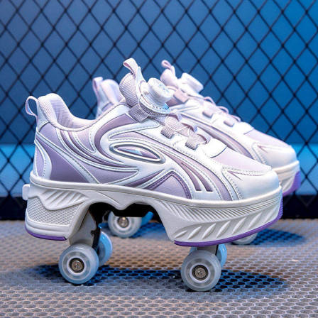 女童暴走鞋2026新款春季四轮隐形滑轮鞋儿童旱冰鞋女孩溜冰可收缩