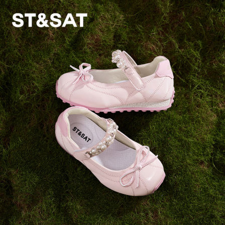 星期六儿童休闲单鞋女童珍珠皮鞋春季2026新款中大童公主玛丽珍鞋