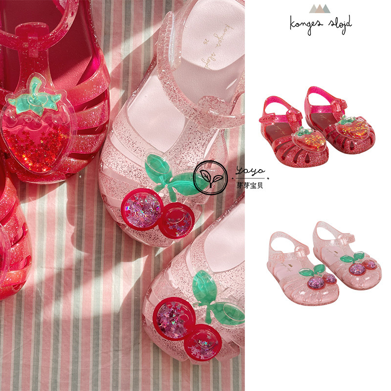 芽芽宝贝丹麦Konges 26SS春夏女童可爱包头凉鞋沙滩鞋主图