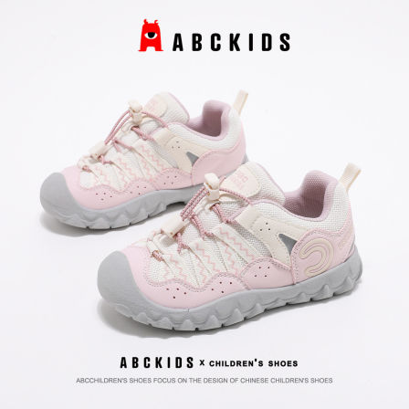 ABCkids童鞋女童防滑运动鞋春季青少年网面透气儿童鞋软底跑步鞋