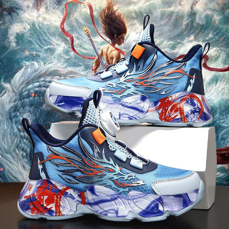 男童运动鞋2026新款春季网面透气儿童篮球鞋中大童12岁13大童男孩主图