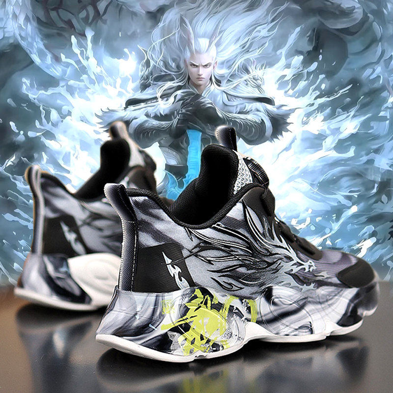 李宇新男童运动鞋2026新款春季网面透气儿童篮球鞋中大童跑步鞋主图