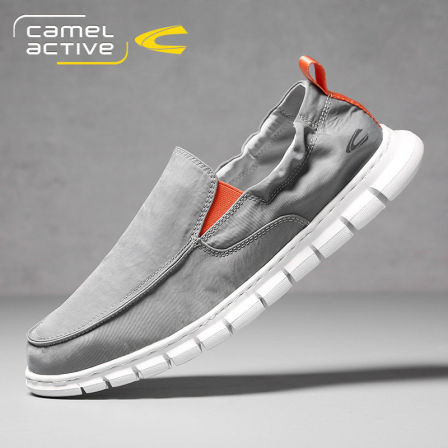 德国骆驼动感男鞋夏季软底轻便防滑一脚蹬帆布鞋冰丝雨伞布乐福鞋